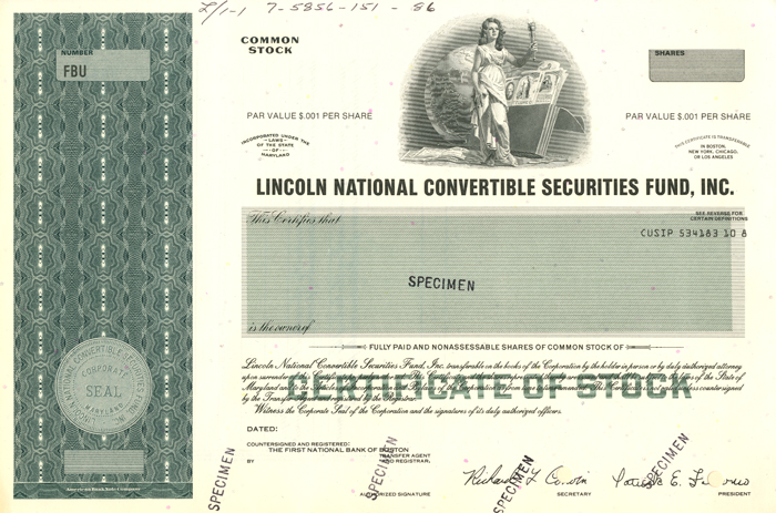 Lincoln National Convertible Securities Fund, Inc